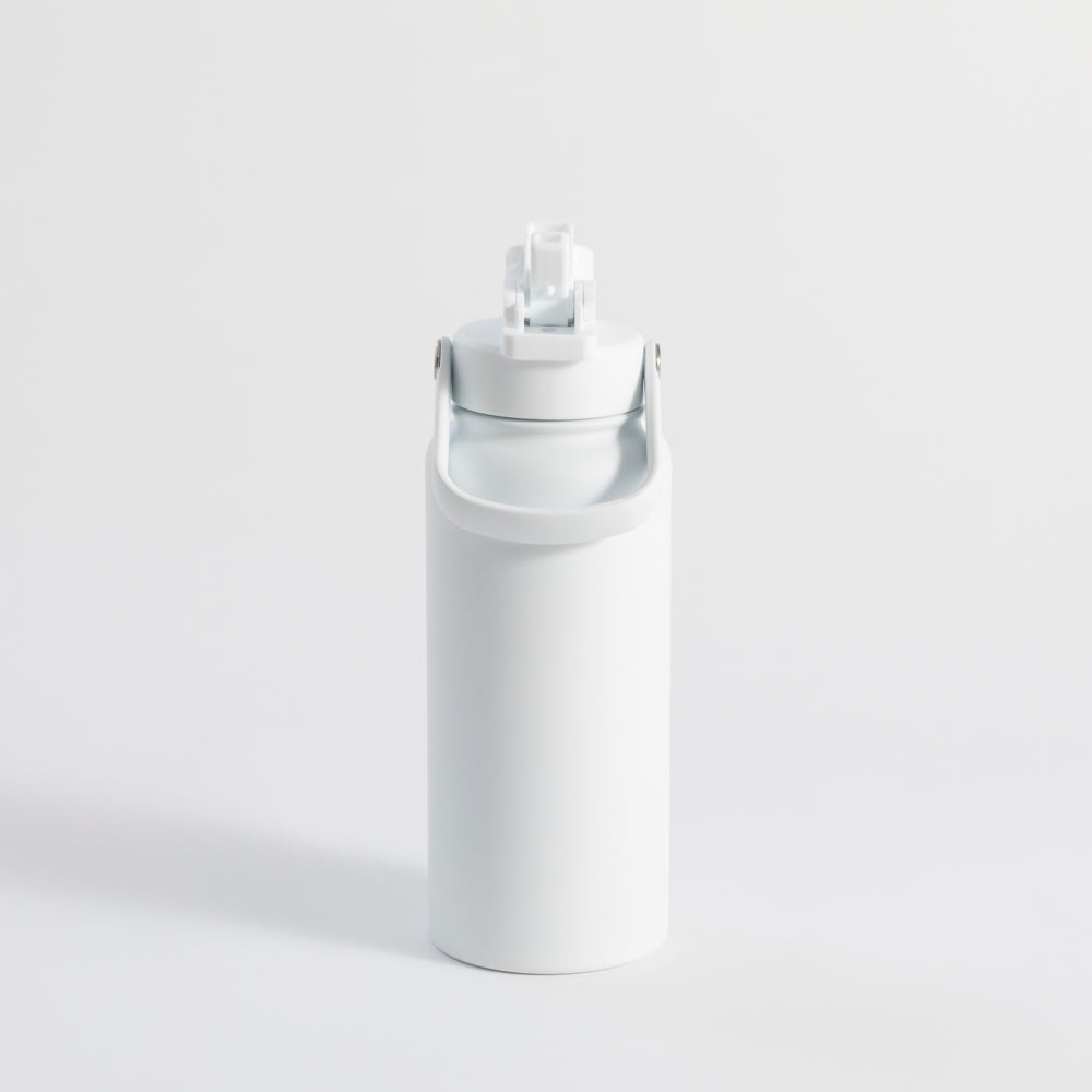 Switch 1L Water Bottle with Straw – Cow Print - Artic White