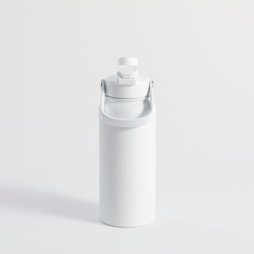 Switch 1L Water Bottle with Straw – Cow Print - Artic White