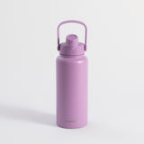 Proworks Switch 1L purple water bottle with straw in purple