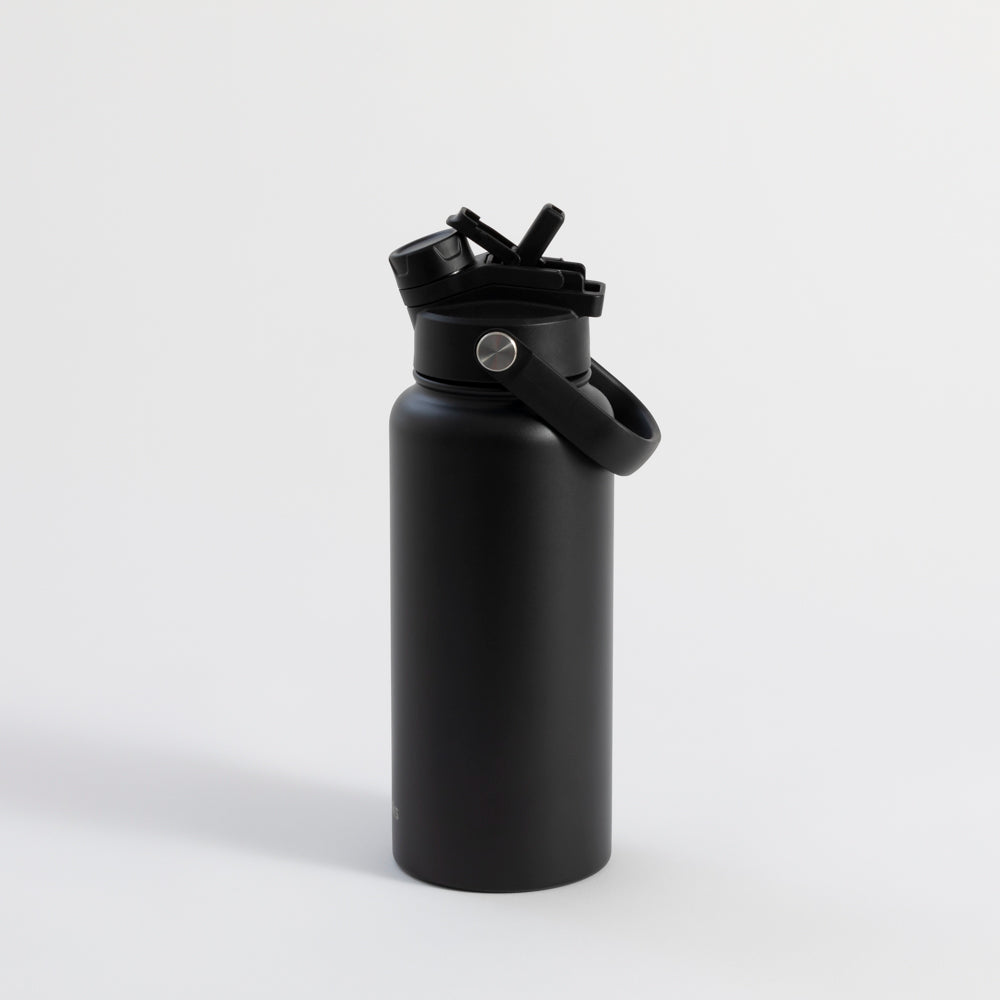 Switch 1L Water Bottle with Straw – Stealth Black
