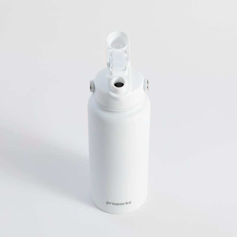 Insulated floral water bottle with straw, keeps drinks cold 24 hours