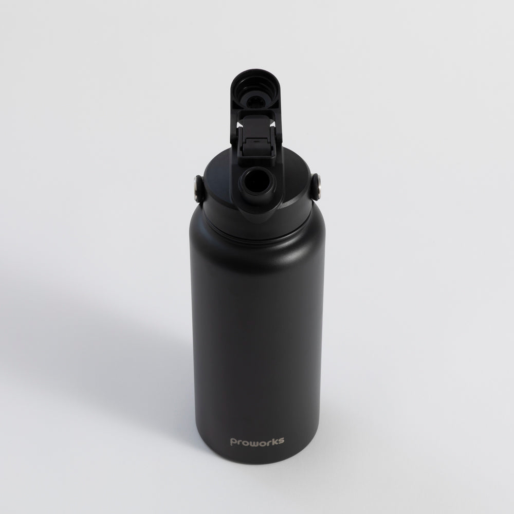 Switch 1L Water Bottle with Straw – Stealth Black