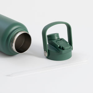 Switch 1L Water Bottle with Straw – Pine Green