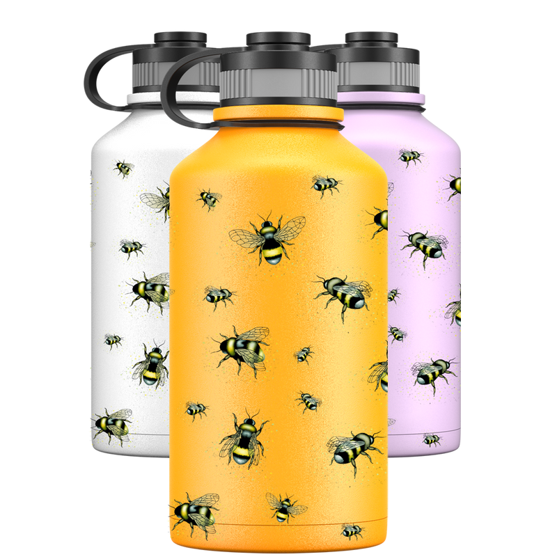 2 Litre Water Bottle - Bee Pattern