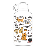 2 Litre Water Bottle - Cat Party Pattern