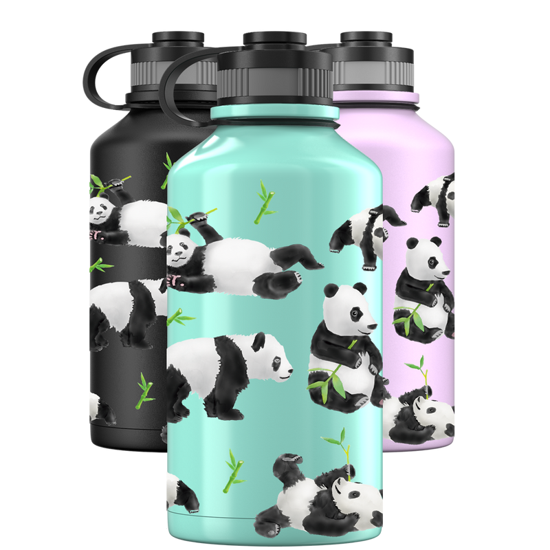 2 Litre Water Bottle - Panda Pattern