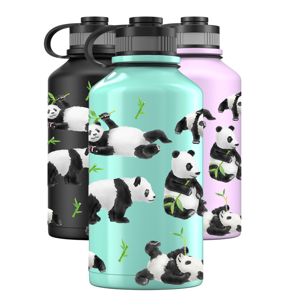 2 Litre Water Bottle - Panda Pattern