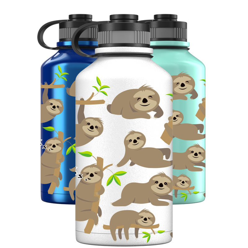 2 Litre Water Bottle - Sloth Pattern