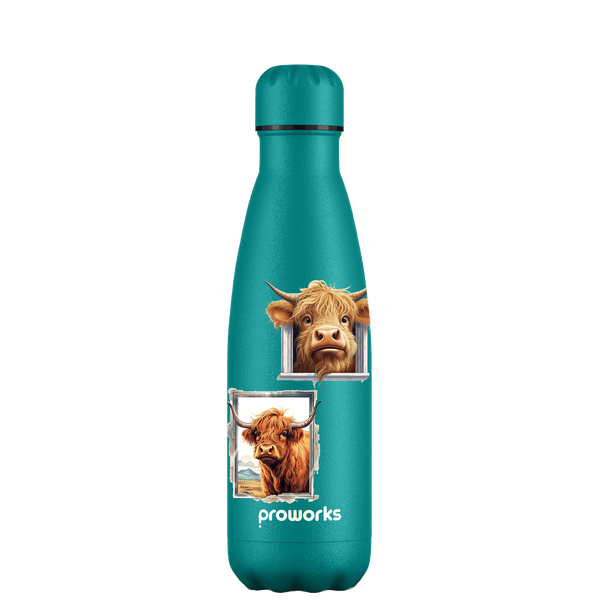 Original Highland Cow Gallery Water Bottle - Proworks Bottles