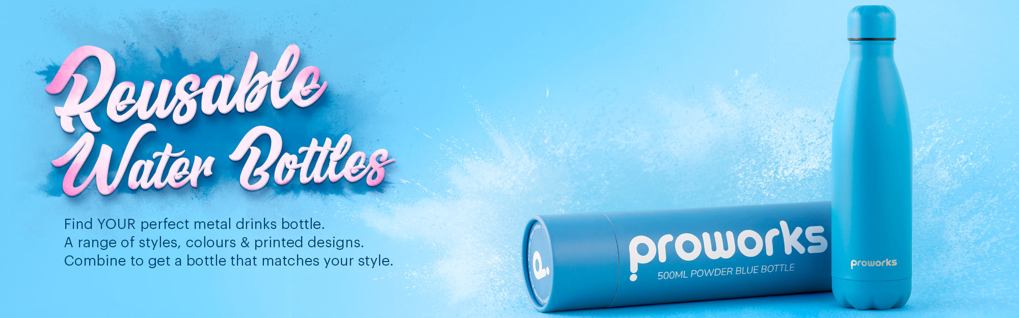 Proworks Reusable Water Bottles: Stainless, Insulated & Personalised | Proworks