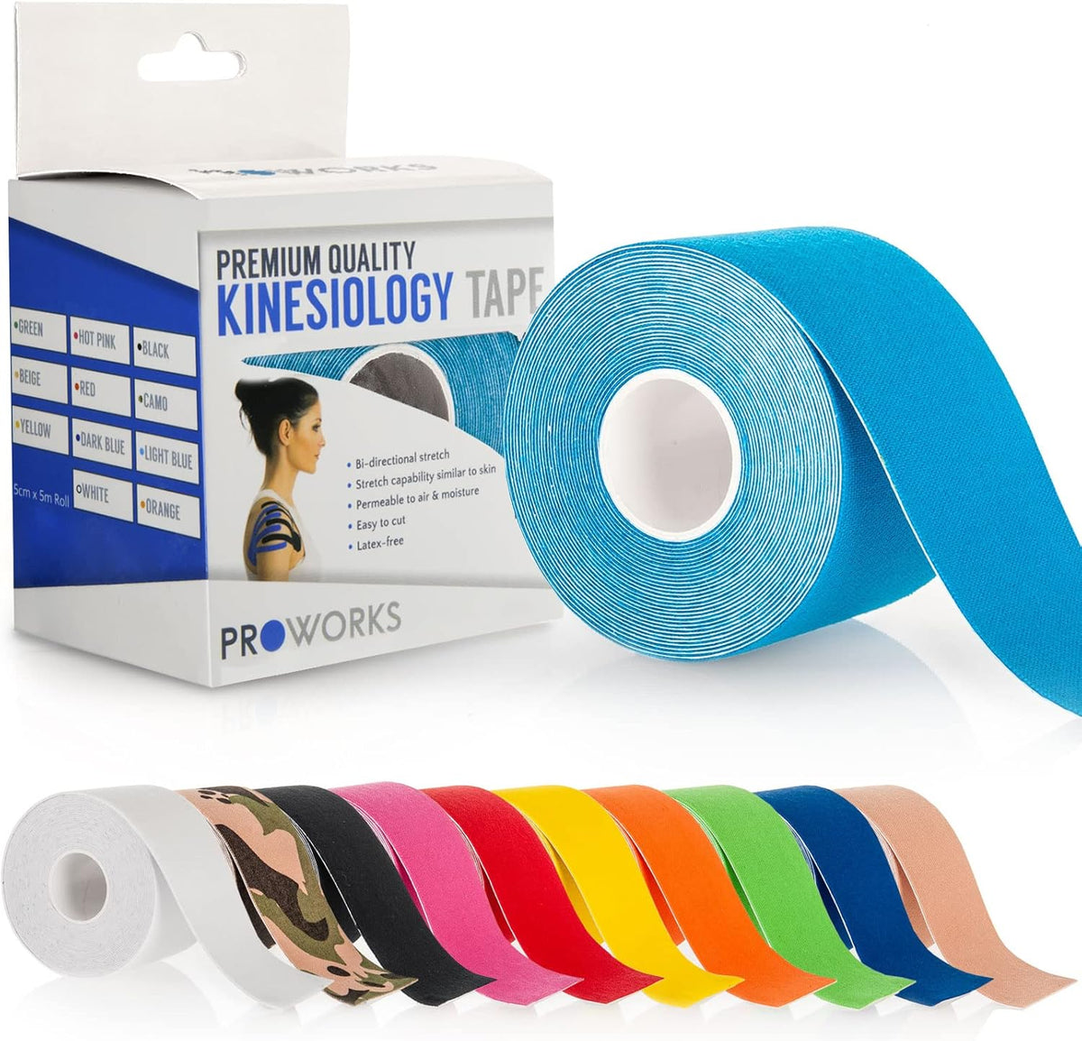 Nastro kinesiologico Proworks - Pelle - SKU: PW-1000-Z131FBA-SNL