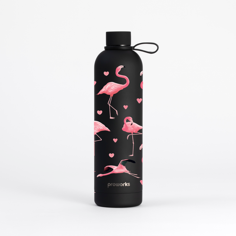Flamingo Water Bottle (1 Litre) Pulse - Carbon Black