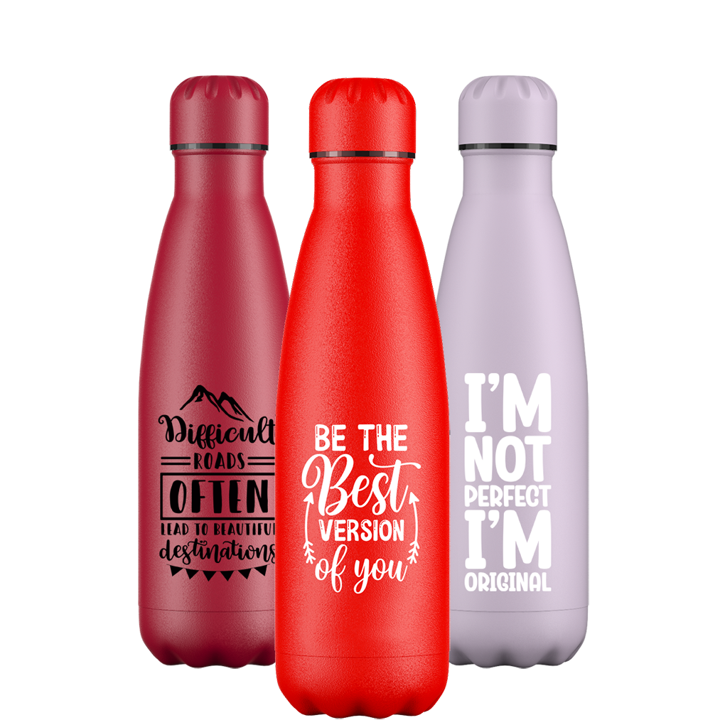 Citazioni motivazionali originali sulle bottiglie di bevande