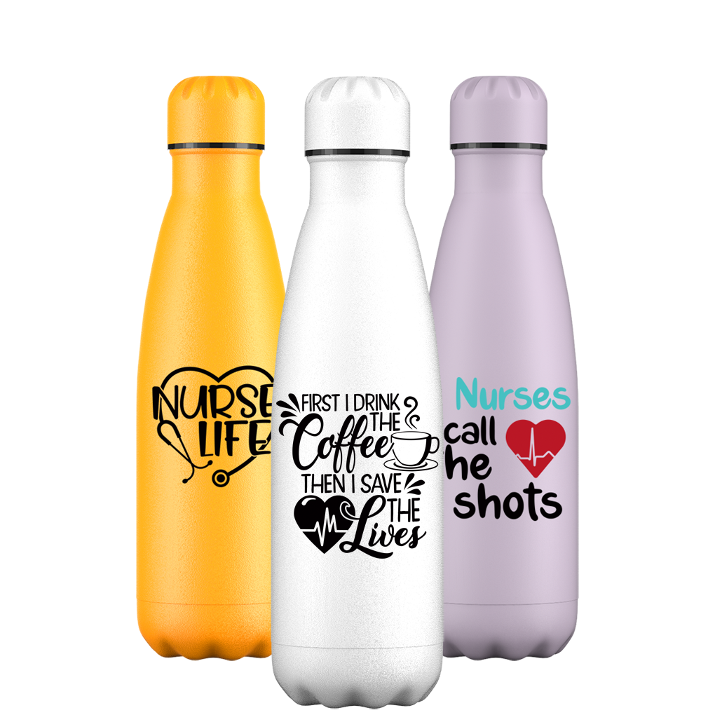 Bottiglia d'acqua regalo originale per infermiere con citazioni da infermiere
