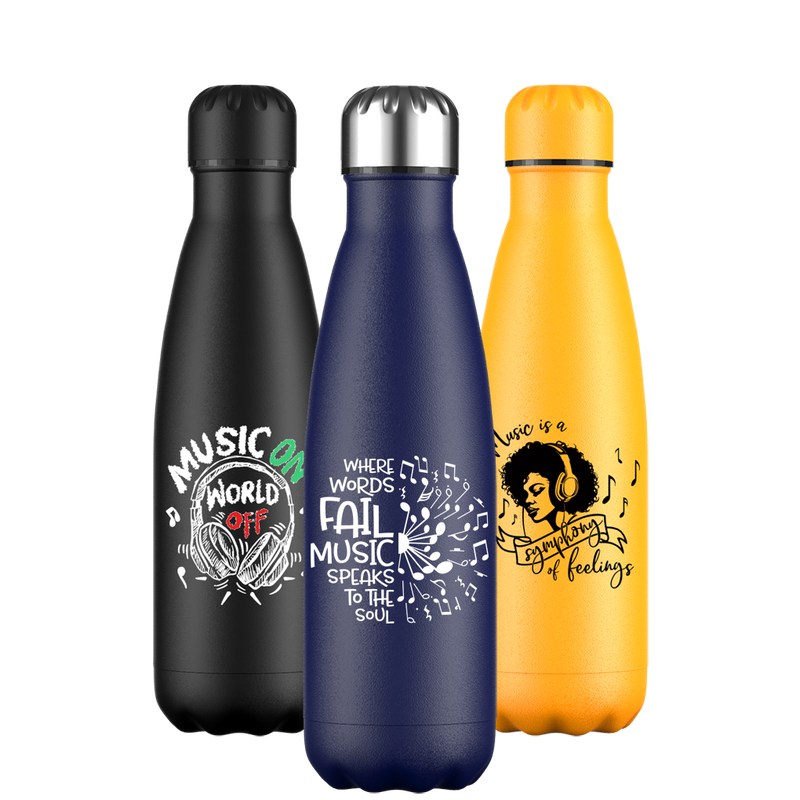 Frases musicales originales Botella de agua