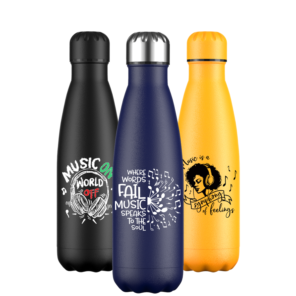 Original Music Quotes Water Bottle