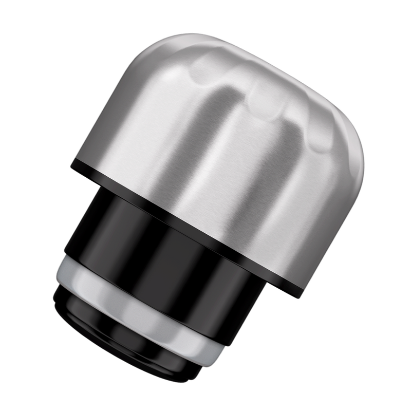 Metallisch-silberner Deckel