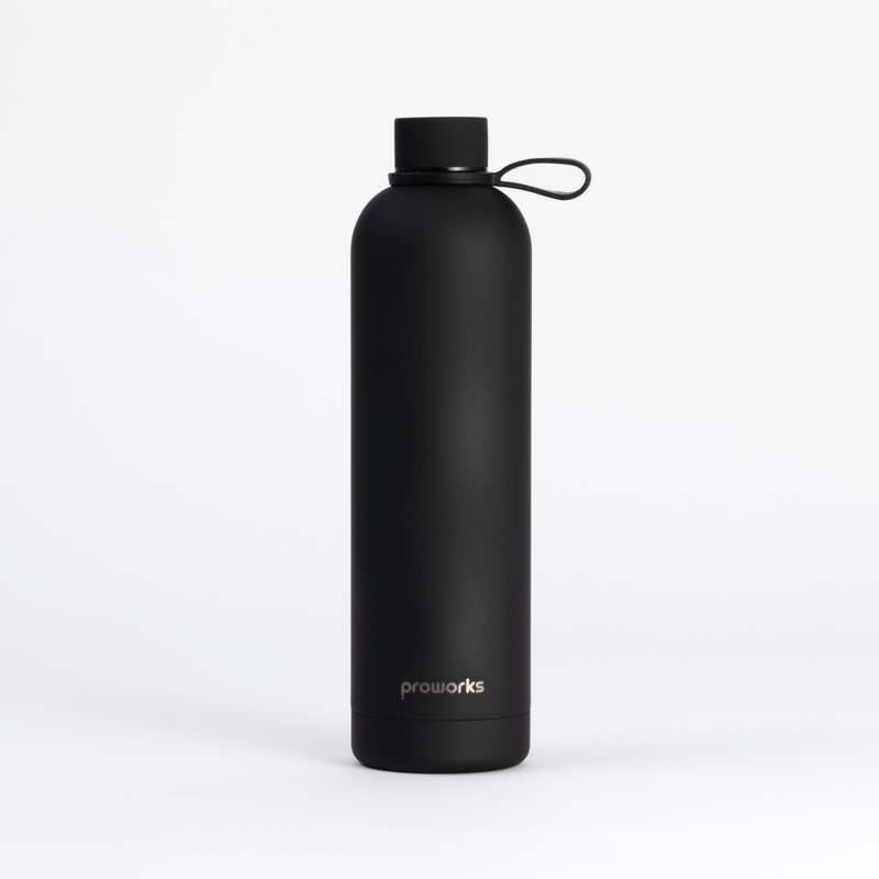 Proworks Pulse 1 Litre Water Bottle - Carbon Black
