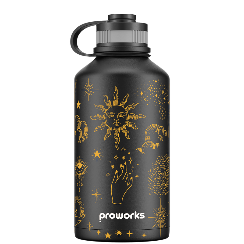 Botella de agua de 2 litros - All Black Celestial