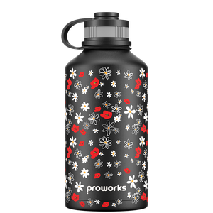 2 Litre Water Bottle - All Black Daisy