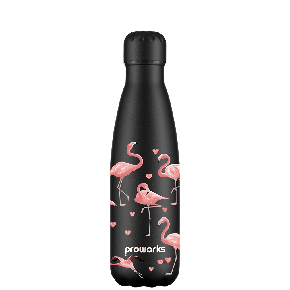 Proworks Flamingo Water Bottle Pattern