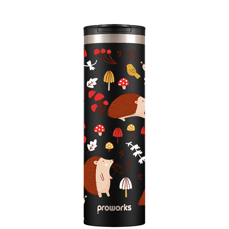 Todo el erizo negro Taza de viaje