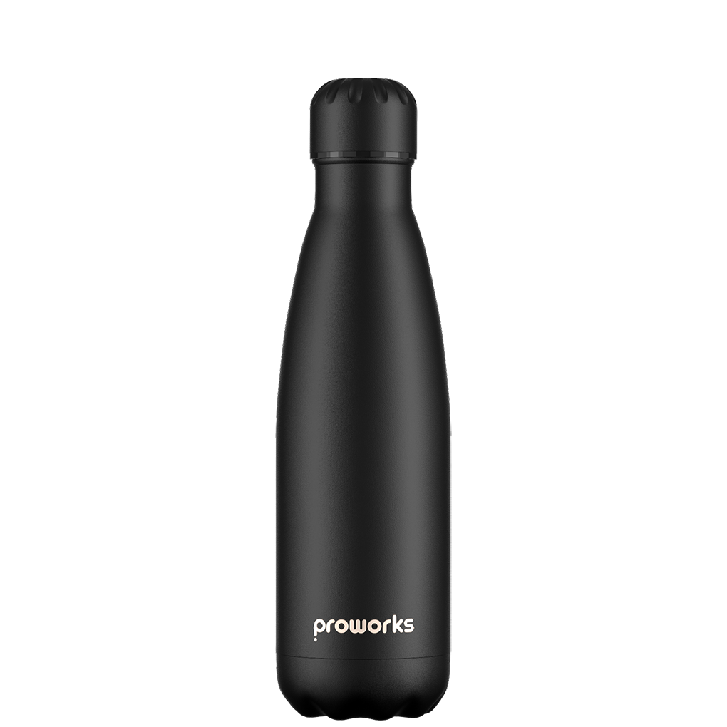Proworks All Black 500ml Water Bottle