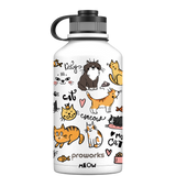 Botella de agua de 2 litros - All White Cat Party