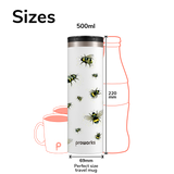 All White Bee Reisebecher