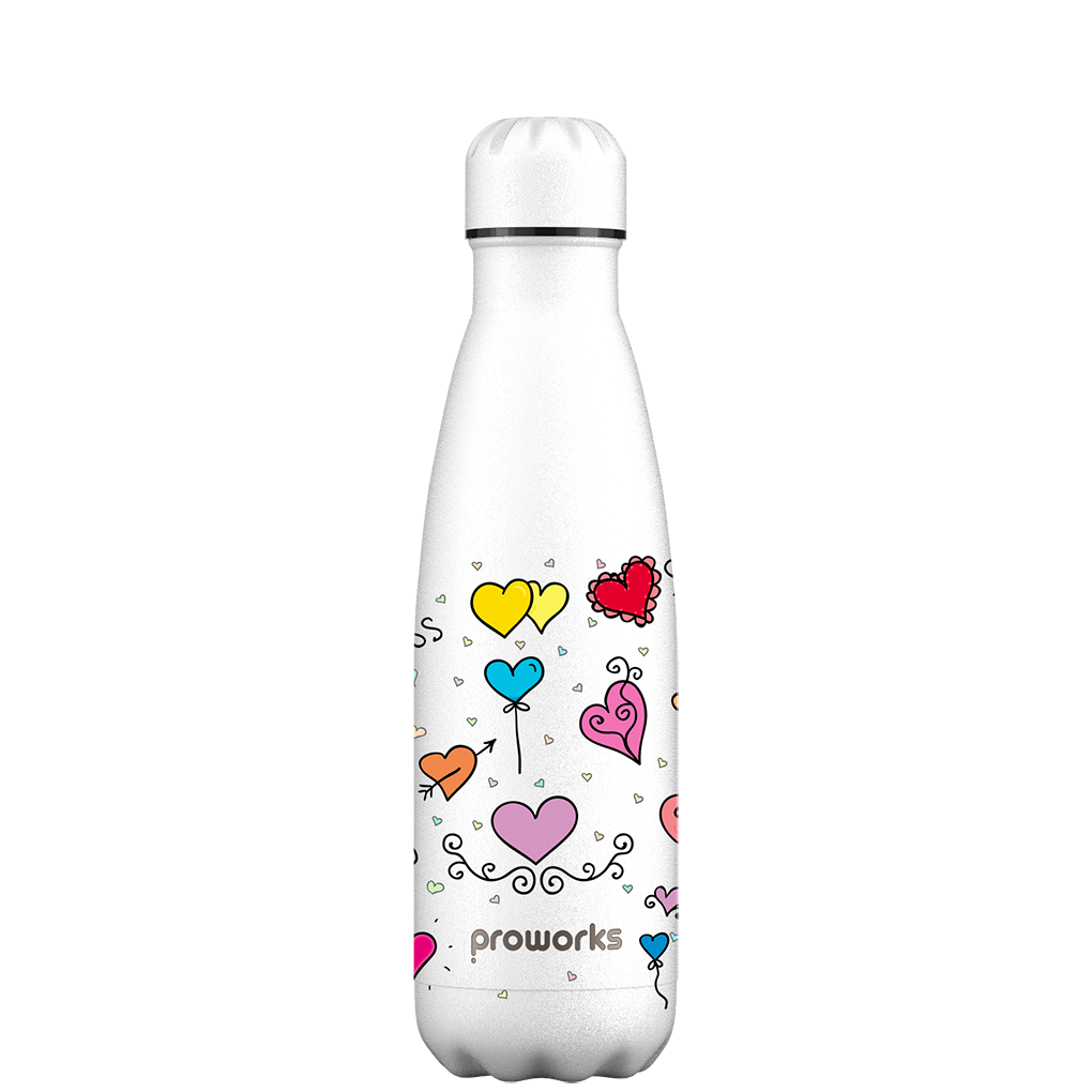 Original Hearts and Love Water Bottle Pattern