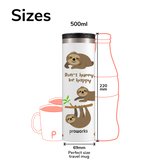All White Sloth Travel Mug