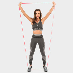 Woman Exercising with a Proworks Fitness Pull Up Resistance Band