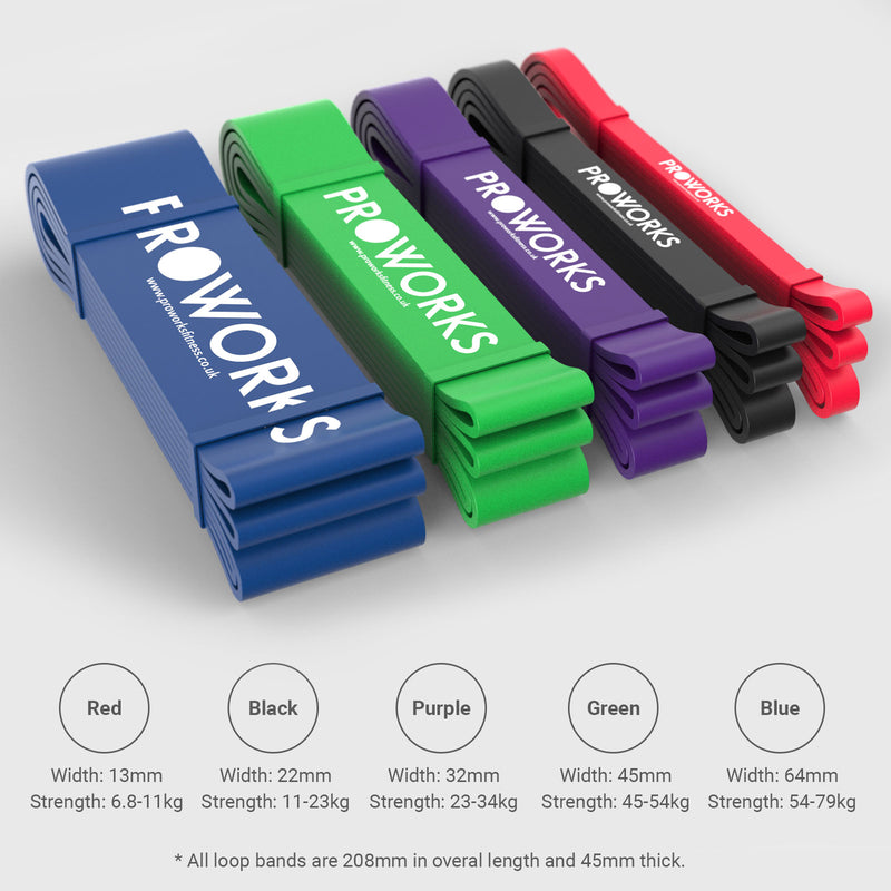 Proworks Fitness Pull Up Resistance Bands Dimensions