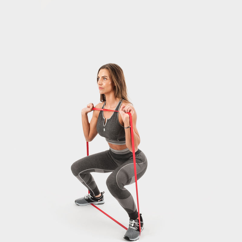 Girl Working Out with a Proworks Fitness Pullup Band