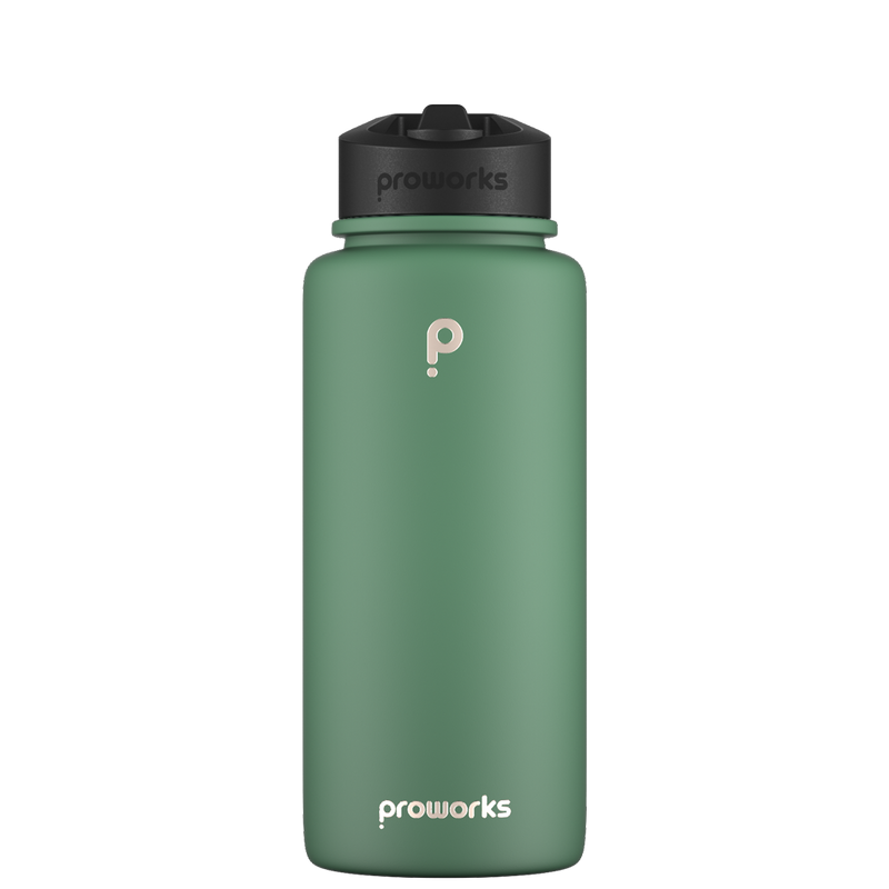 Water bottle with straw - Gen 2 Pine Green