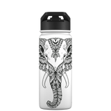 Bottiglia d'acqua con cannuccia - Modello azteco elefante Gen 2