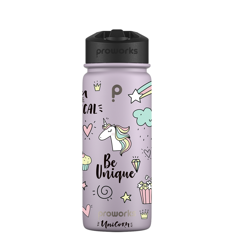 Borraccia con cannuccia - Gen 2 Be Unique Unicorn Pattern