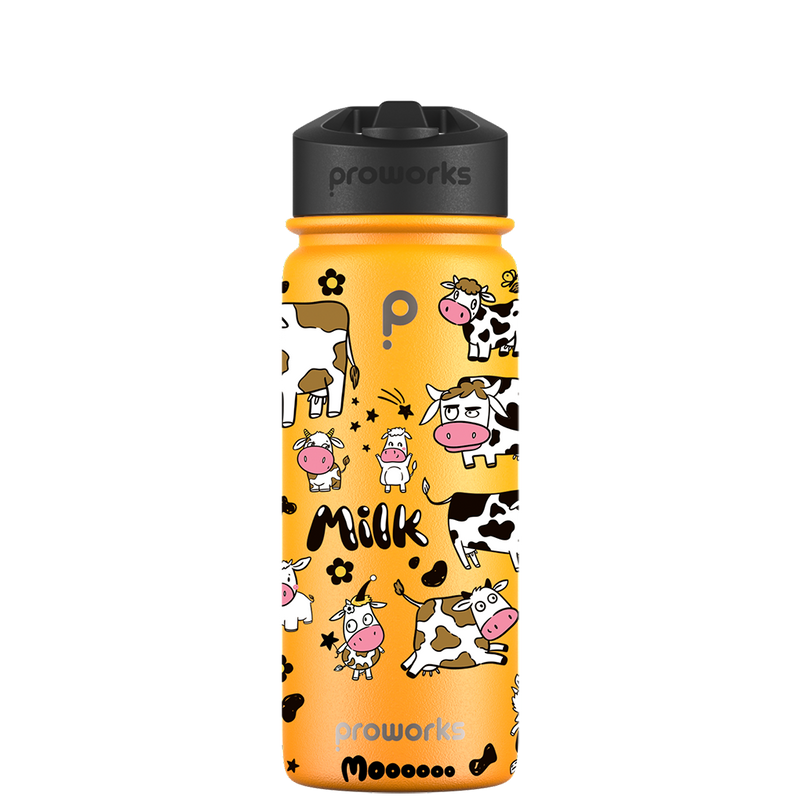Bottiglia d'acqua con cannuccia - Modello leggendario delle mucche di seconda generazione