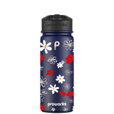 Water bottle with straw - Gen 2 Daisy Pattern