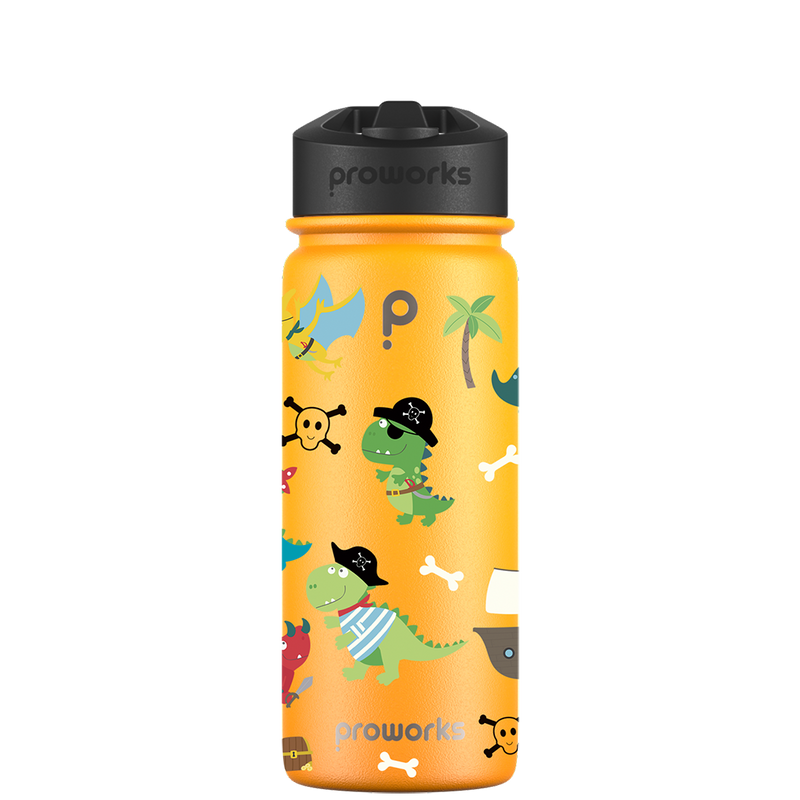 Bottiglia d'acqua con cannuccia - Modello Dino Pirates Gen 2