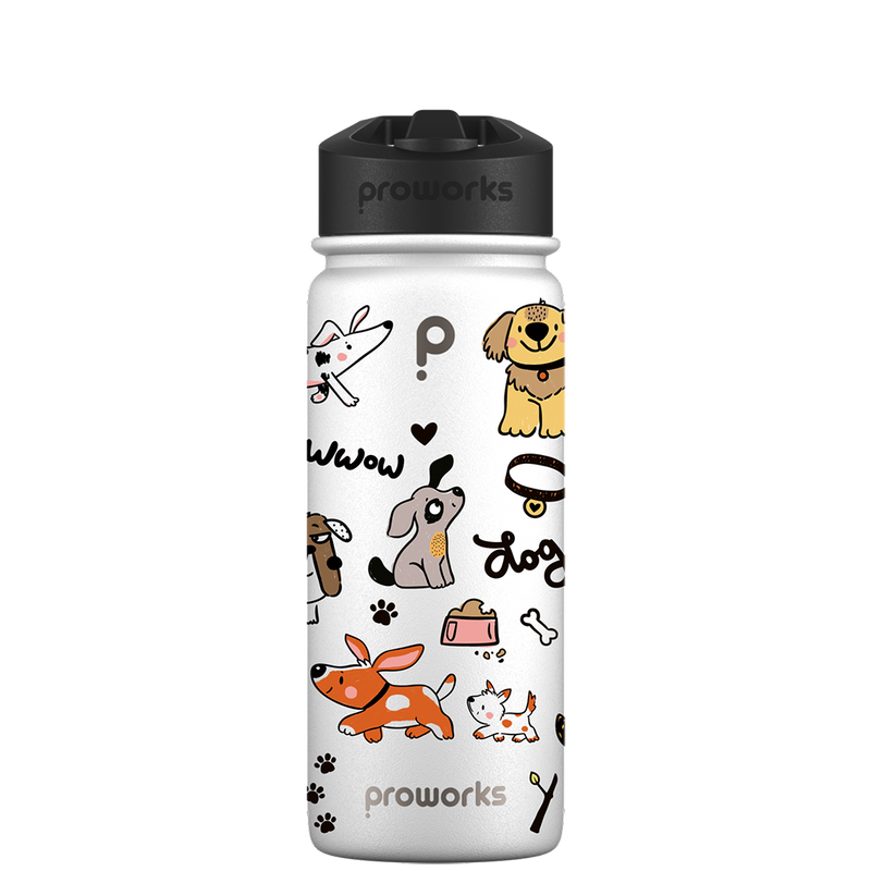 Bottiglia d'acqua con cannuccia - Modello Dog Party Gen 2