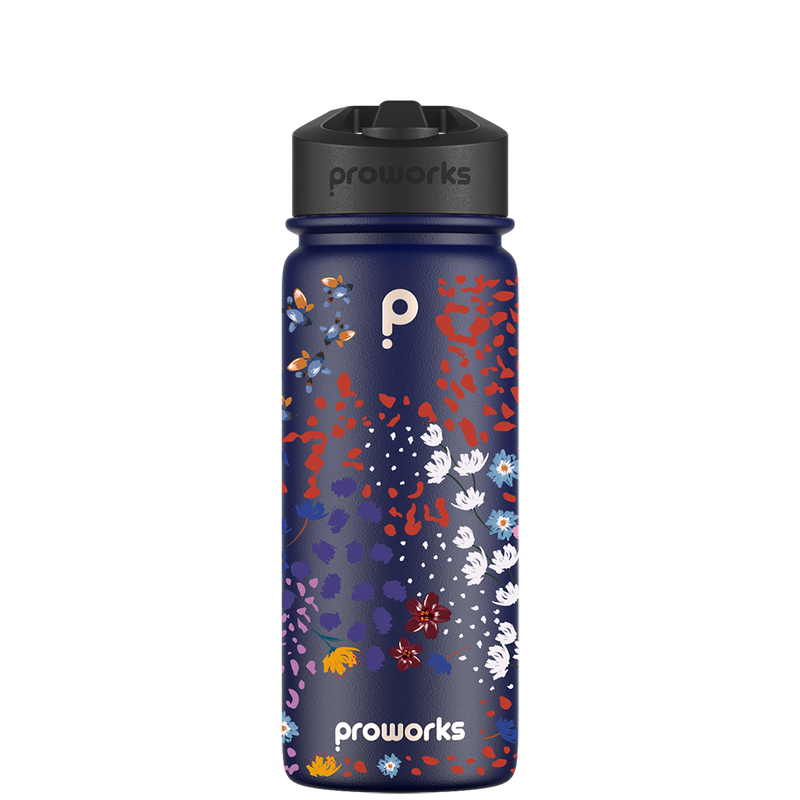 Bottiglia d'acqua con cannuccia - Motivo incantato Gen 2