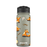 Water bottle with straw - Gen 2 Foxy Yoga Pattern
