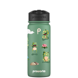 Bottiglia d'acqua con cannuccia - Modello di vita della rana Gen 2