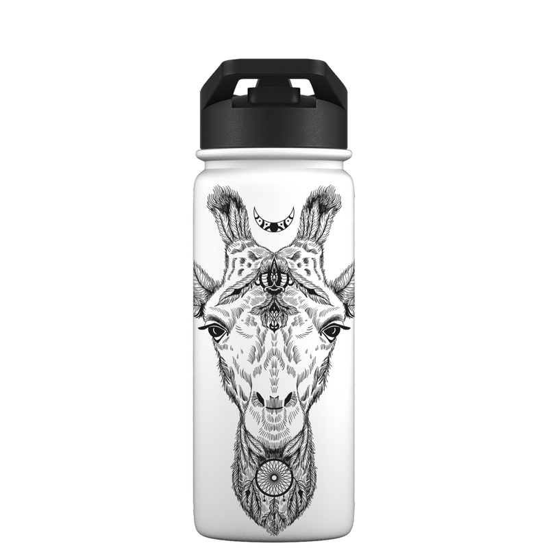 Bottiglia d'acqua con cannuccia - Modello azteco Giraffa Gen 2