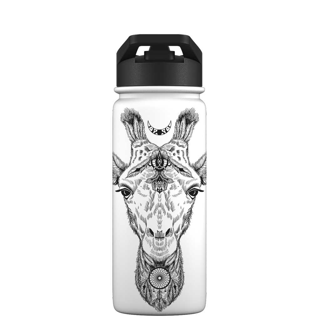 Bottiglia d'acqua con cannuccia - Modello azteco Giraffa Gen 2