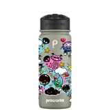 Borraccia con cannuccia - Motivo Graffiti Gen 2