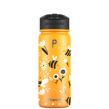 Water bottle with straw - Gen 2 Happy Bee Pattern