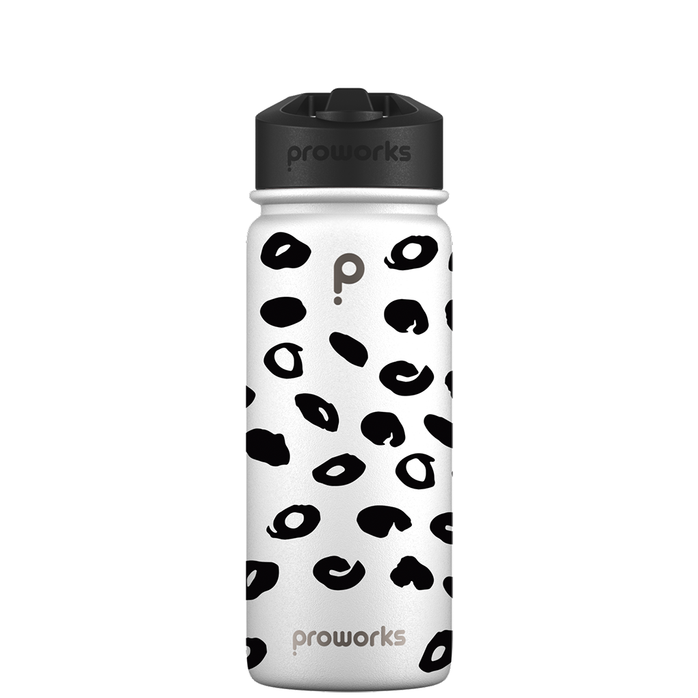 Water bottle with straw - Gen 2 Inky Spots Pattern