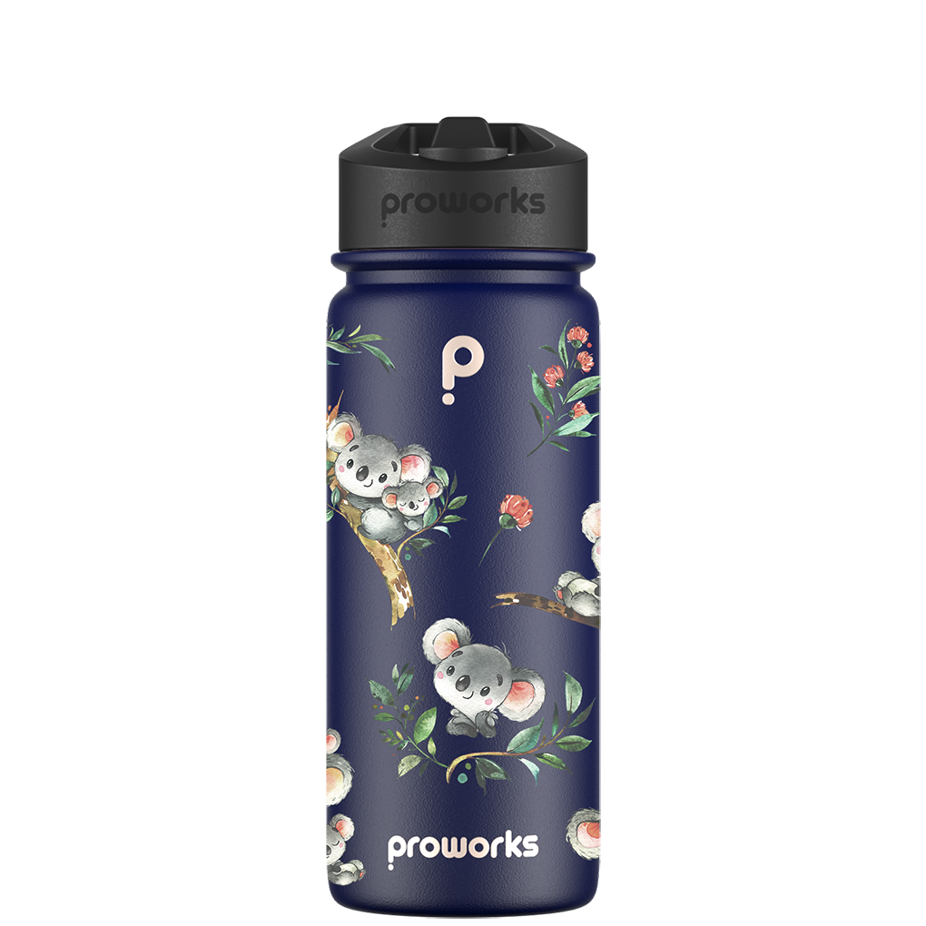 Botella de agua con pajita - Gen 2 Koala Cling Pattern